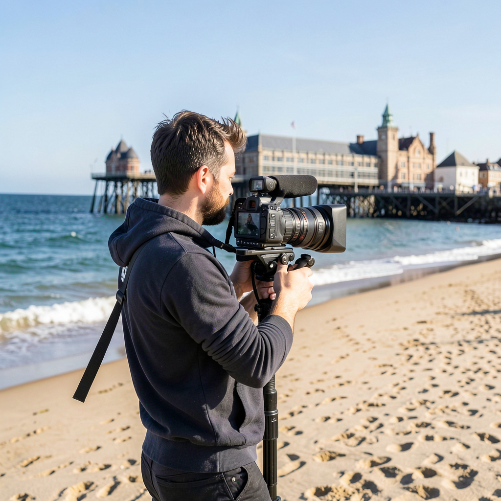 New York actor Charles Hsu films Brighton content during two-day visit